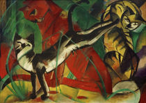 Three Cats / Painting, 1913 by klassik-art