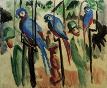 August Macke, At the parrots / 1914 by klassik art
