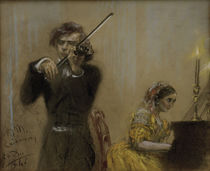 Clara Schumann u. Joseph Joachim / Menzel von klassik art