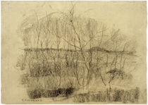 Mondrian, Landschaft mit Bäumen von klassik art