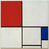 Mondrian, Composition A, mit Rot und Blau von klassik art