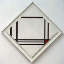 Picture no.III, Lozenge Composition with Eight Lines and Red / P. Mondrian / Painting 1938 by klassik art