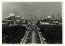 Berlin, Blick von der Siegessäule nach Osten / Fotopostkarte von klassik art