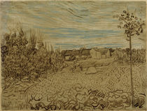 V. v. Gogh, Cottages w. Woman... / Draw./1890 by klassik art