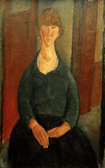 A.Modigliani, Das Blumenmädchen by klassik art