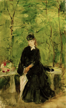 B.Morisot, Edma, sitting in a park 1864 by klassik art