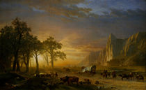 Bierstadt / Wagon Train on the Prairie by klassik art