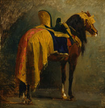Isidore Pils, Pferd mit Schabracke by klassik art