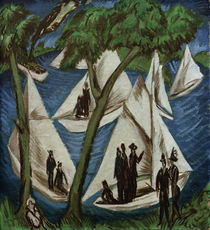 E.L.Kirchner, Segelboote bei Grünau von klassik art