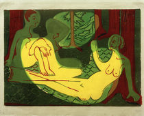 Ernst Ludwig Kirchner, Three nudes in the forest by klassik art