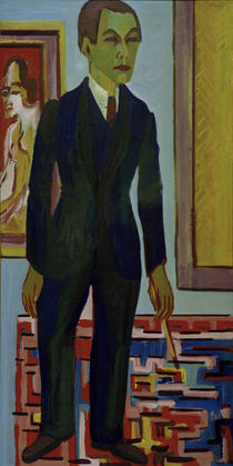 E.L.Kirchner, Stehender Maler / Selbstpor. von klassik art
