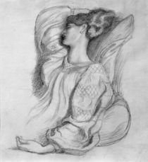 Jane Morris / Drawing by Rossetti by klassik art