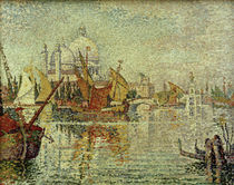 Boats Moored in the Giudecca Canal / P. Signac / Painting 1904 by klassik art