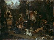 Knaus / Hinter dem Vorhang/1880 von klassik art