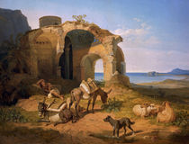 C.W. v. Heideck, Landschaft mit Ruine von klassik art
