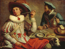 J.G.Cuyp, Zwei Soldaten an einem Tisch von klassik art