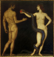F. von Stuck, Adam und Eva by klassik art