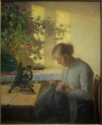 A.Ancher, Nähende Fischerstochter by klassik art