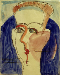 Ernst Ludwig Kirchner, Head of a woman by klassik art