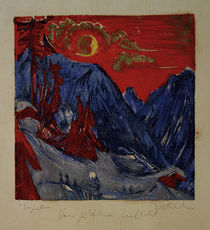 E.L.Kirchner / Winter Landscape by Moon. by klassik art
