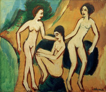 Ernst Ludwig Kirchner, Three bathers on the beach by klassik art