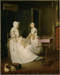 Chardin, Die fleißige Mutter/um 1739–40 von klassik art