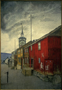 H.Sohlberg, Straße in Røros by klassik art