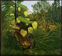 H.Rousseau / Fight between Tiger & Buffalo by klassik art