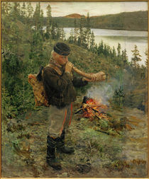 A.Gallen-Kallela, Hirtenjungen asu Paanajärvi by klassik art