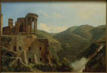 Tivoli, Tempel der Vesta / Gemälde von Carl Morgenstern von klassik art