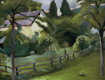 August Macke / Cottage with Garden by klassik art
