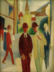 A. Macke, Brights street with people, 1914 by klassik art