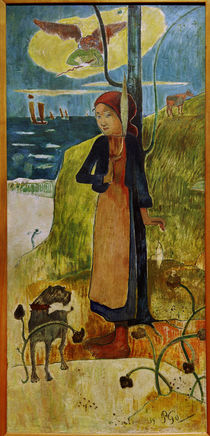 P.Gauguin, Bretonisches Mädchen beim Spinnen von klassik art