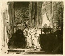 Rembrandt, Philosopher / Drawing by klassik art