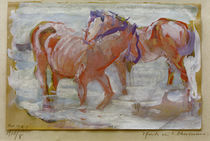 Franz Marc, Horses at a watering hole by klassik art