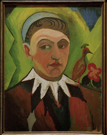 August Macke, Clown, Self Portrait 1913 by klassik art