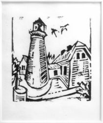 E.L.Kirchner, Lighthouse on Fehmarn by klassik art