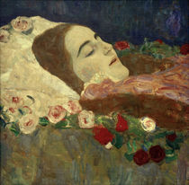 Gustav Klimt, Ria Munk on her deathbed by klassik art