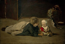 Liebermann / Children playing / Painting by klassik art