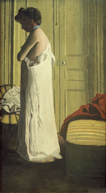 Woman Removing her Petticoat / F. Vallotton / Painting 1900 by klassik art