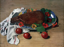 F.Vallotton, Still life with ham by klassik art