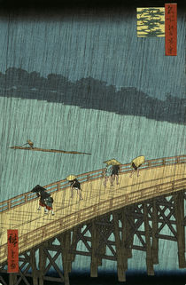 Hiroshige, Ohashi Bridge in the rain, 1857 by klassik art