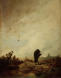 The Raven / C. Spitzweg / Painting c.1845 by klassik art