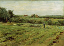 M.Liebermann, "Field during harvest time ..." / painting by klassik art