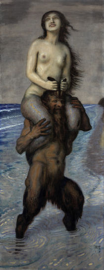 F. v. Stuck, Faun and Mermaid / 1918 by klassik art