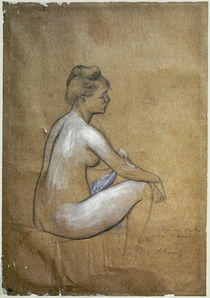 Renoir / Seated Woman Bathing / Drawing by klassik art