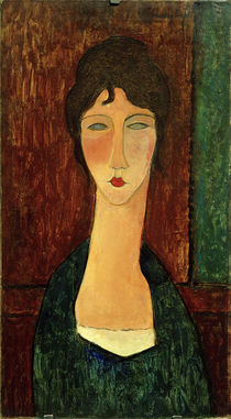 A.Modigliani, Junge Frau mit braunem Haar / FAELSCHUNG? von klassik art