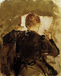 A.Macke, Zeitung lesende Frau, 1906 von klassik art