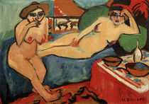 E.L.Kirchner, Zwei Akte auf blauem Sofa von klassik art