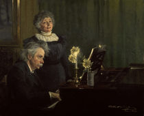Edvard Grieg and wife / Painting by Kröyer. by klassik art
